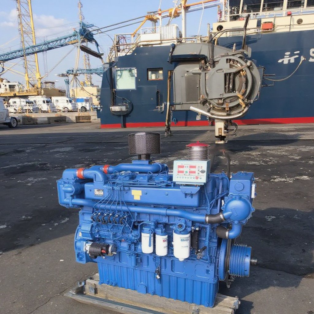 Yuchai 6 Cylinder 435HP Marine Diesel Boat Engine 1800rpm Water-Cooled Electric Start